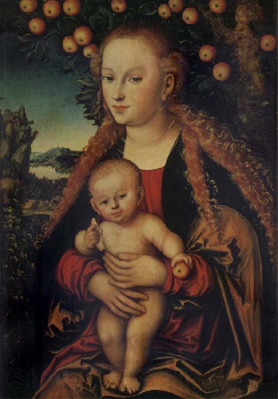 Lucas Cranach the Elder THe Virgin and Child under the Apple-tree Norge oil painting art